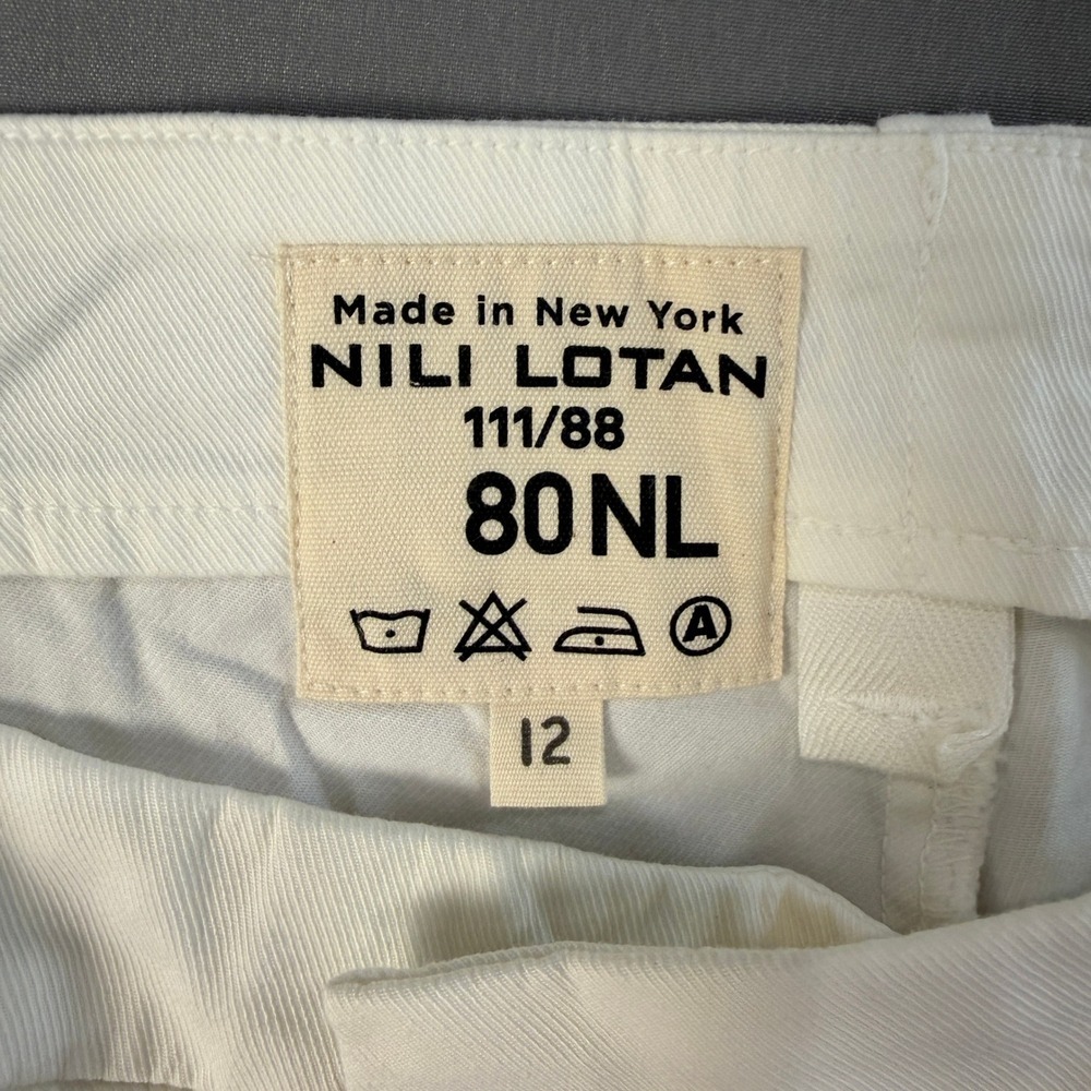 Nili Lotan Made in NY Off White‎ Cropped Pants Women's Trousers Casual - Picture 7 of 7